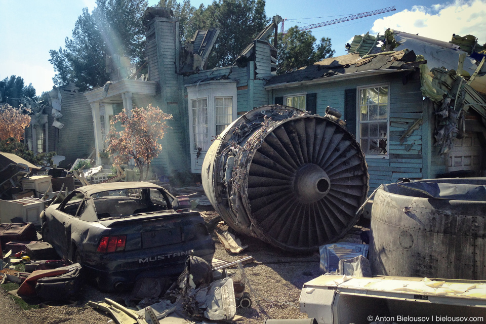 Boeing-747 Crash Site from War of the Worlds at Universal Studios Backlot, Hollywood, CA