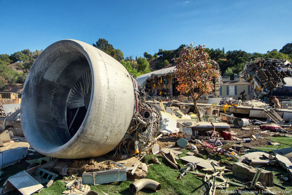 Boeing-747 Crash Site from War of the Worlds at Universal Studios Backlot, Hollywood, CA