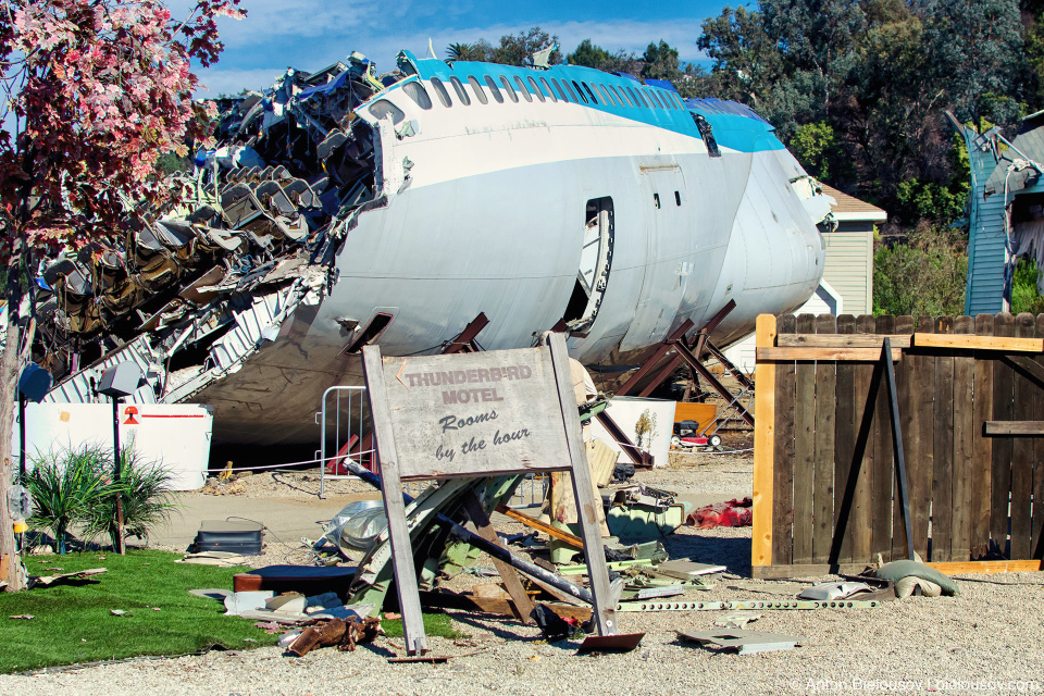 Boeing-747 Crash Site from War of the Worlds at Universal Studios Backlot, Hollywood, CA