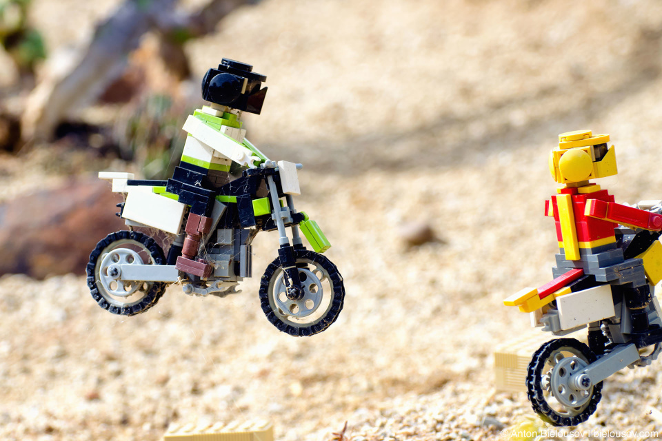 It's a race day! Lego motcross in Legoland, California