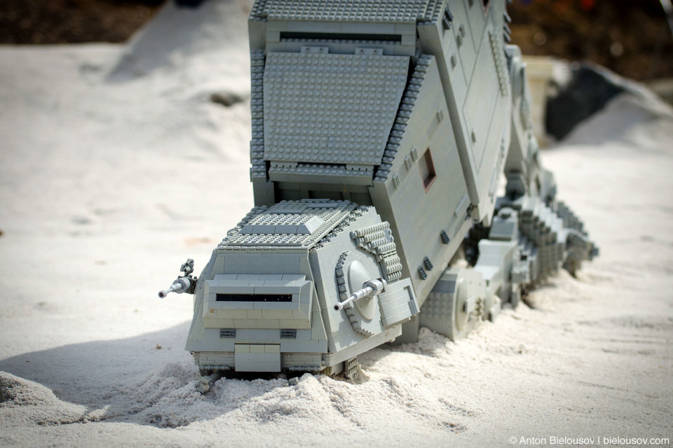 Lego Star Wars Armored Transport down in Legoland Miniland, California