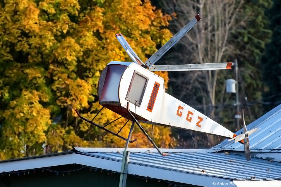 Helicopter art in Coalmont, BC