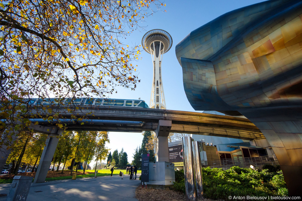 Monorail and Space Needle (Seattle, WA)