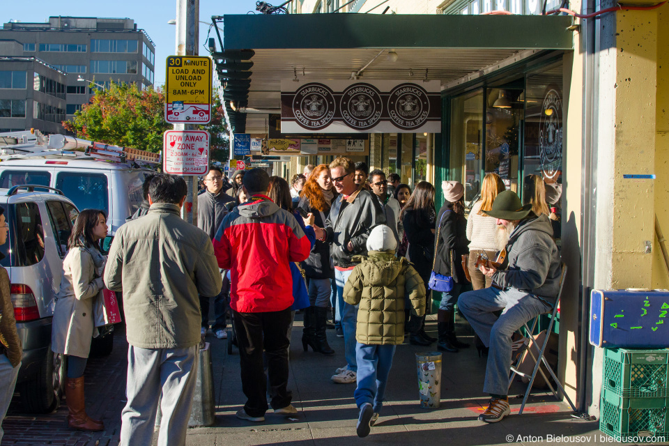 Pike Place Market — Место, где открылся первый в мире Старбакс. (Seattle, WA)