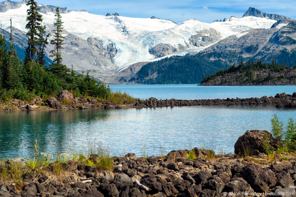 Battleship Islands causeways on Garibaldi Lake