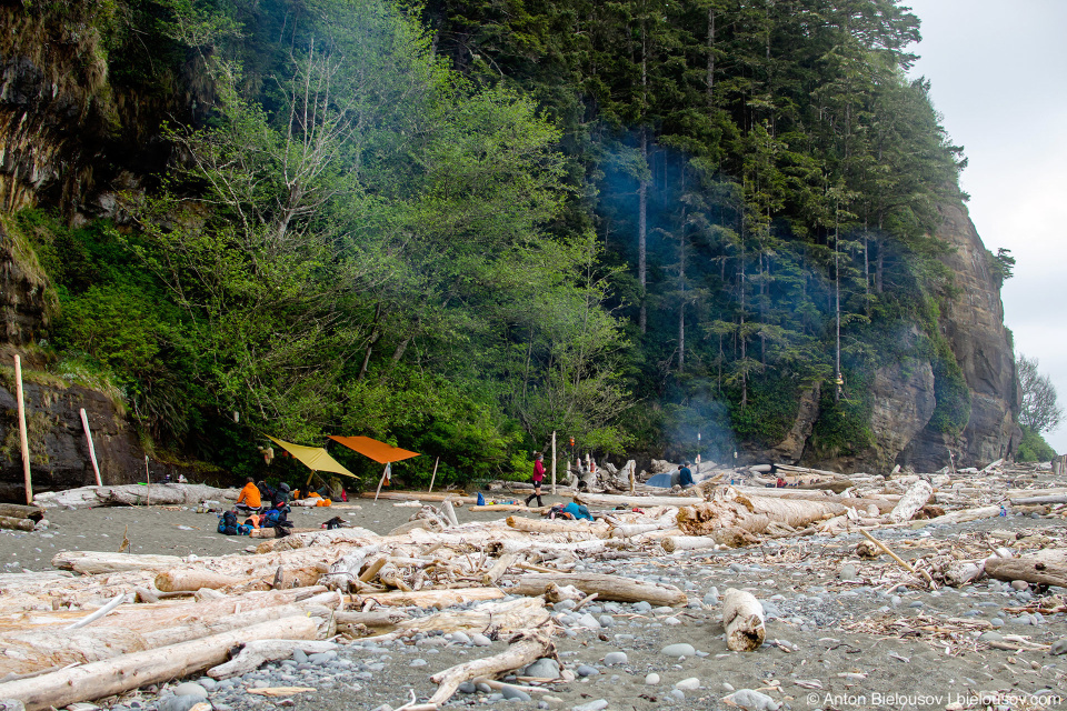 West Coast Trail, Tsusiat Falls Campsite