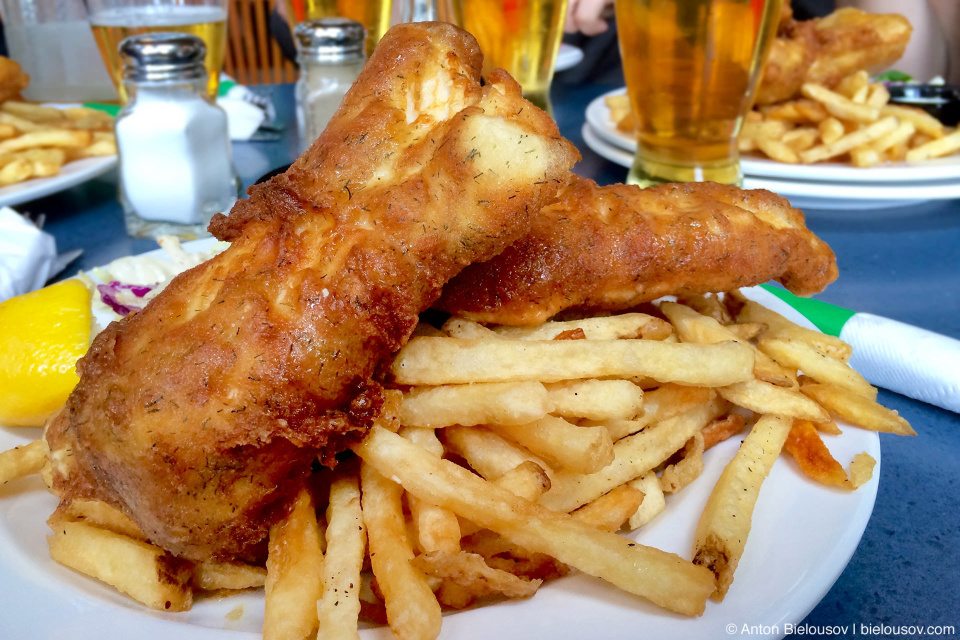 Fish-n-chips in Port Renfrew, BC