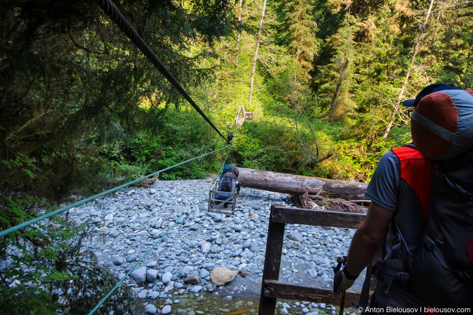 West Coast Trail: Cullite Creek Cable Car