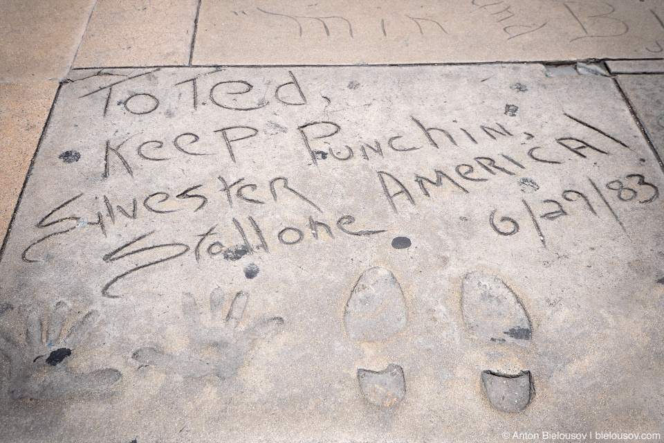 Chinese Theatre TCL — Silvester Stallone hand and footprints