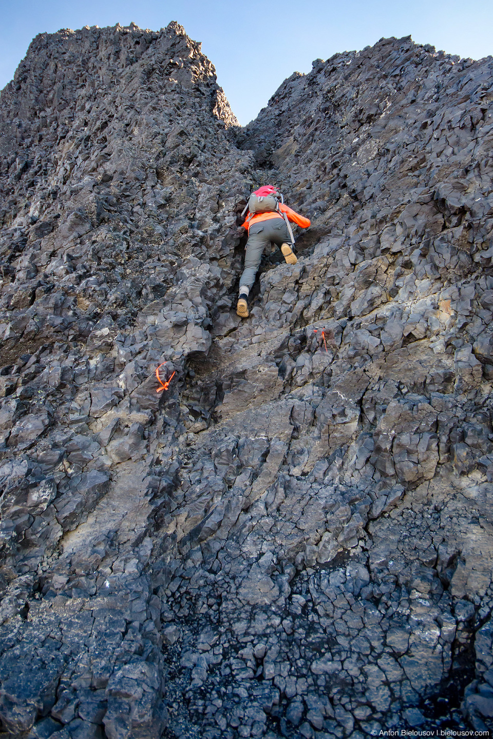 Climbing Black Tusk chute