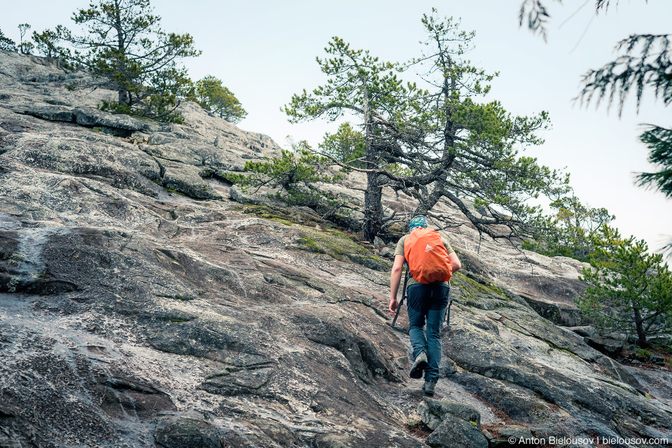 Hiking mount Chief Stawamus First Peak