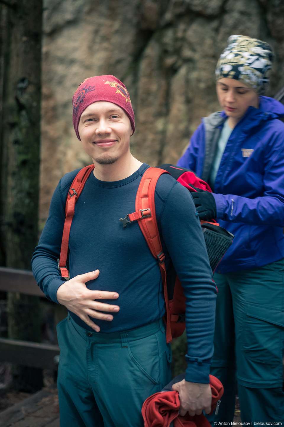 Ready for workout on Stawamus Chief trail