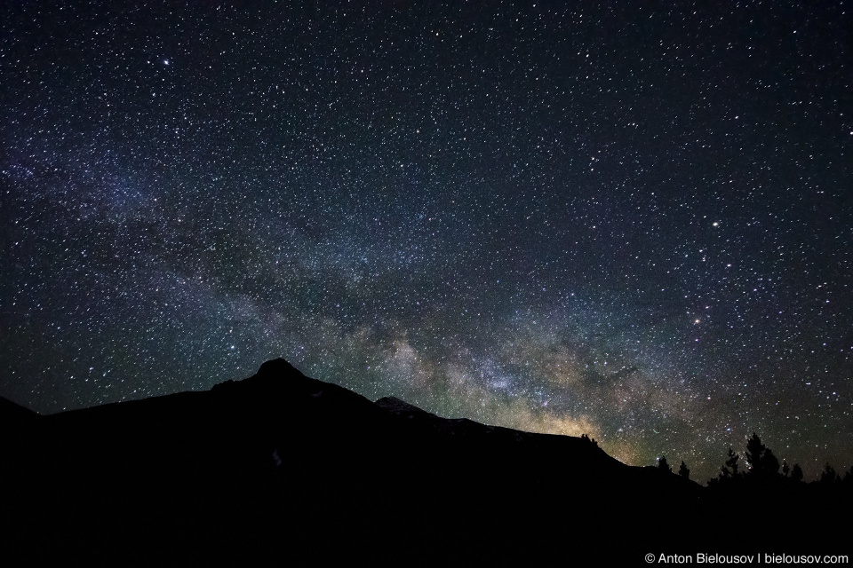 Млечный путь на высоте 3км (Yosemite National Park)