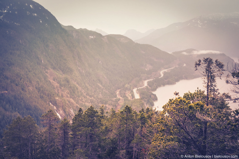 Sea to Sky Highway from Stawamus Chief