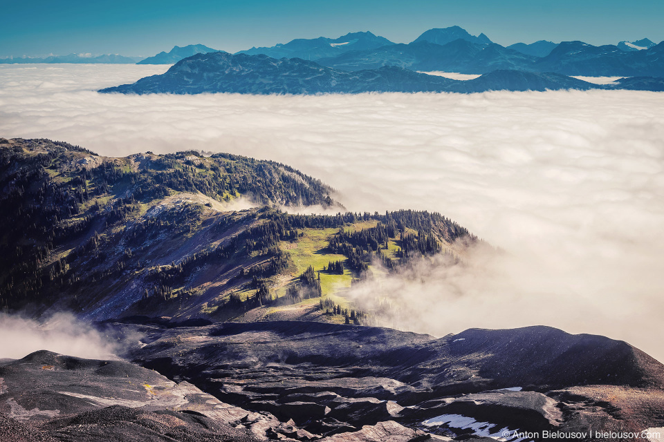 Whistler mountain as seen from Black Tusk