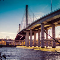 Port Mann — самый широкий в мире мост (65 м) до открытия моста Bay Bridge в Калифорнии в 2013 году Port Mann — самый широкий в мире мост (65 м) до открытия моста Bay Bridge в Калифорнии в 2013 году