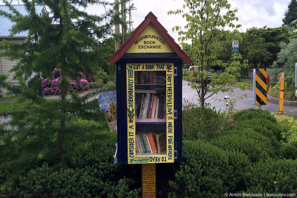 Community book sharing in East Vancouver neighbourhood