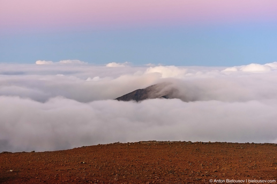 Haleakala Crater landscape at sunset (Maui, HI)