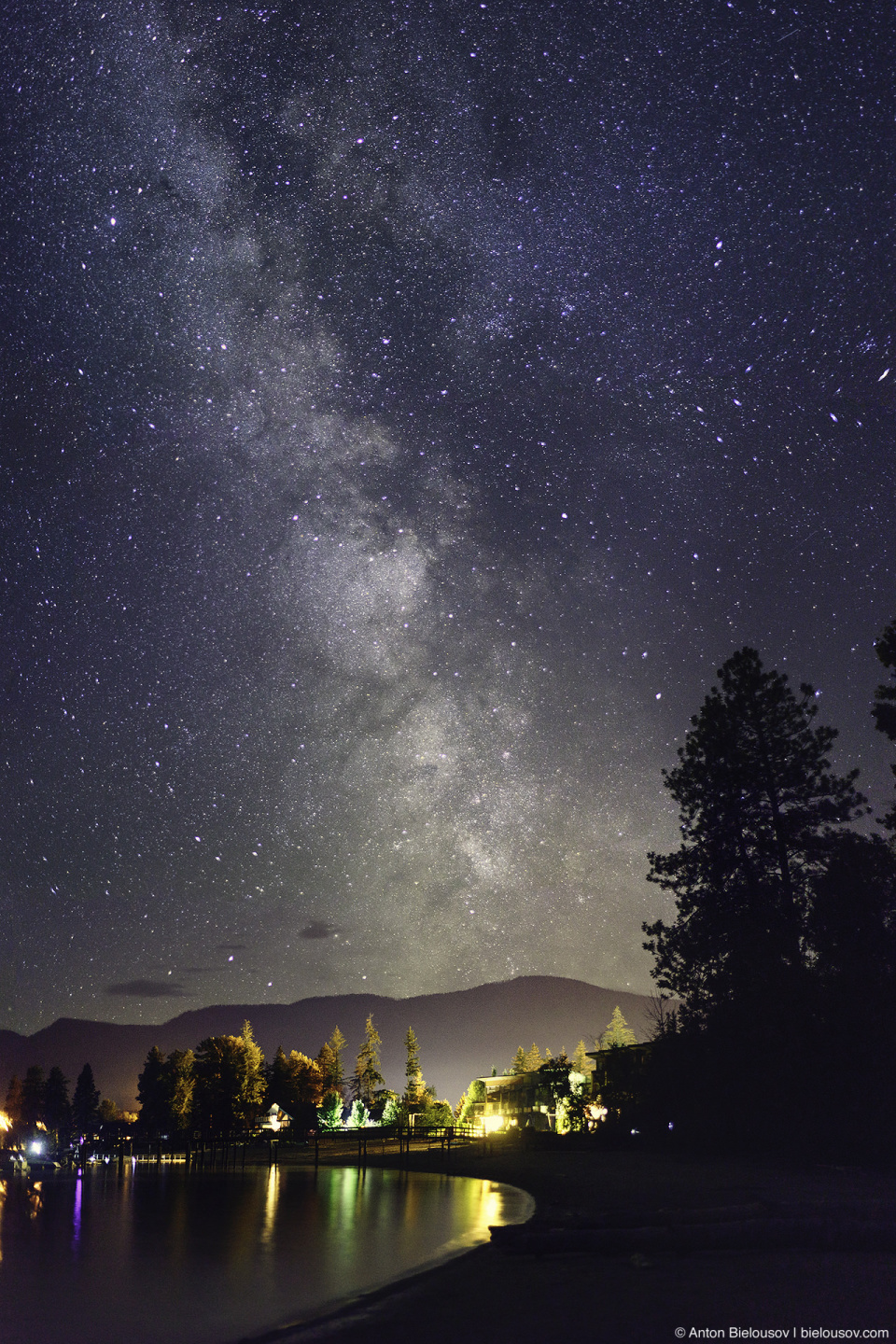 Milky Way over Shuswap Lake