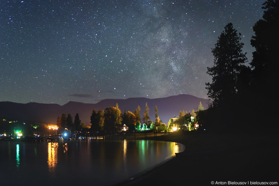 Milky Way over Shuswap Lake