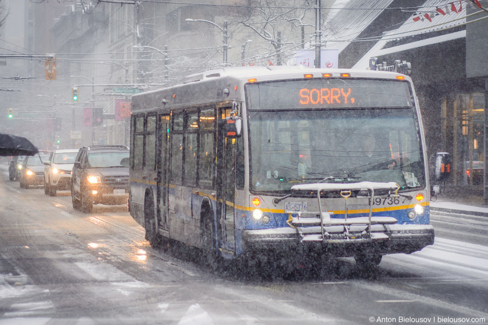 Translink: Снегопад в Ванкувере