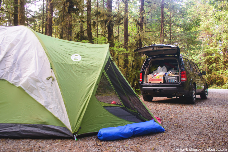 2009 Honda Pilot (Green Point Campground, Campsite #16, Pacific Rim National Park, BC)