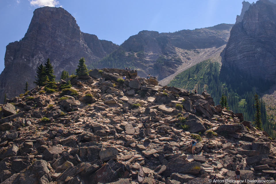 Moraine Lake glacier moraine (Banff National Park)