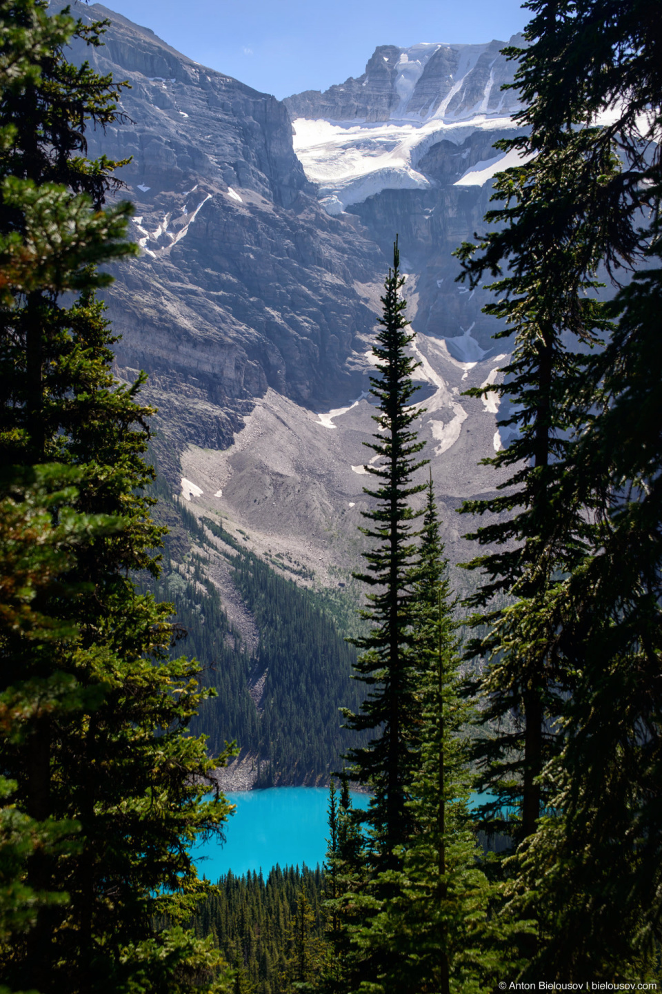 Lake Moraine from Eiffel Lake Trail (Banff National Park)