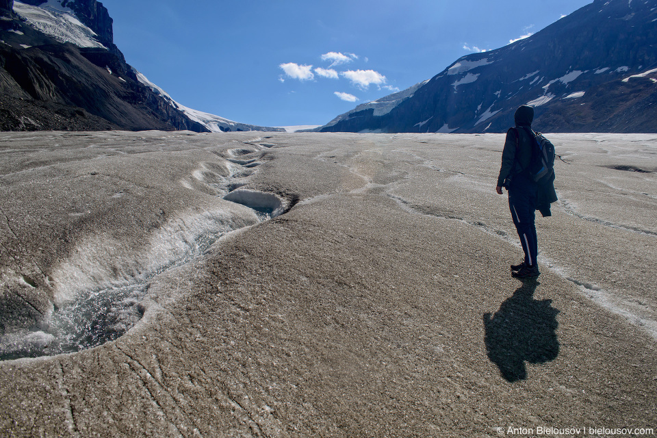 Hiking on Athabasca Glacier, Columbia Icefield, Jasper National Park