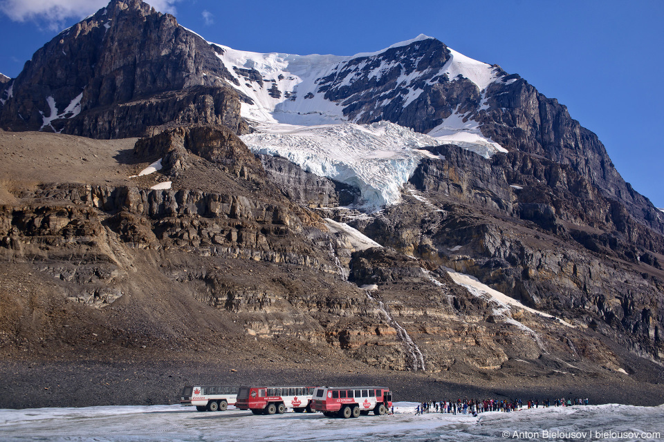 Athabasca Glacier Ice Explorer bus tour, Columbia Icefield, Jasper National Park