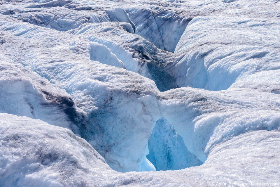 Crevasse Athabasca Glacier, Columbia Icefield, Jasper National Park