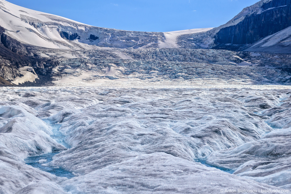 Athabasca Glacier ice fall, Columbia Icefield, Jasper National Park