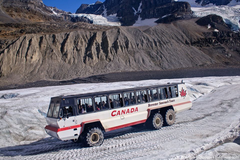 Athabasca Glacier Ice Explorer bus tour, Columbia Icefield, Jasper National Park