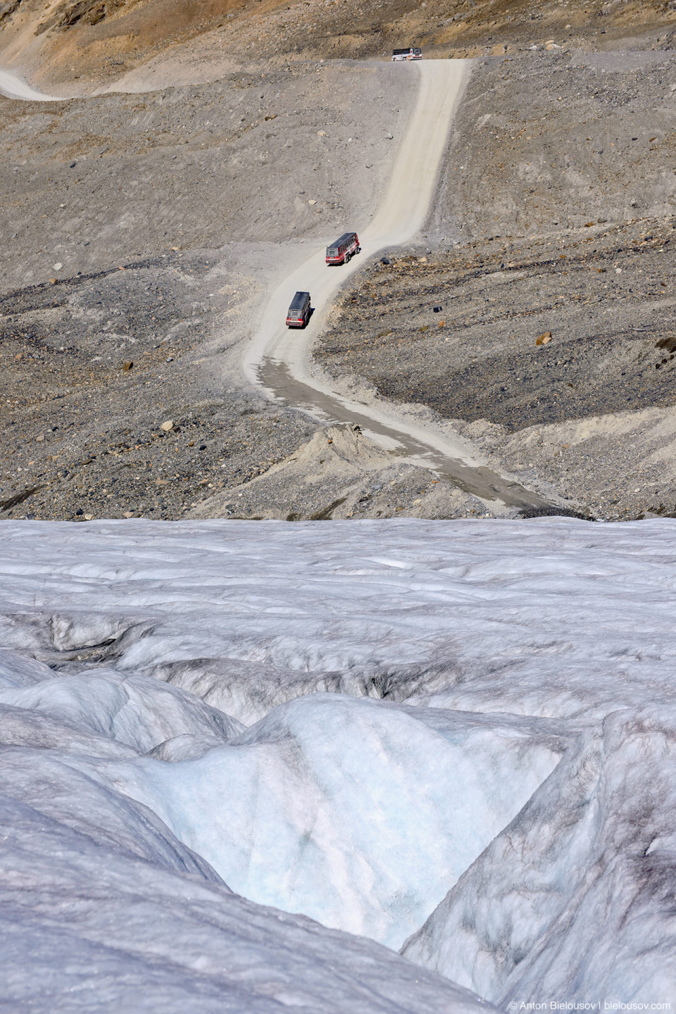 Athabasca Glacier Ice Explorer bus tour, Columbia Icefield, Jasper National Park