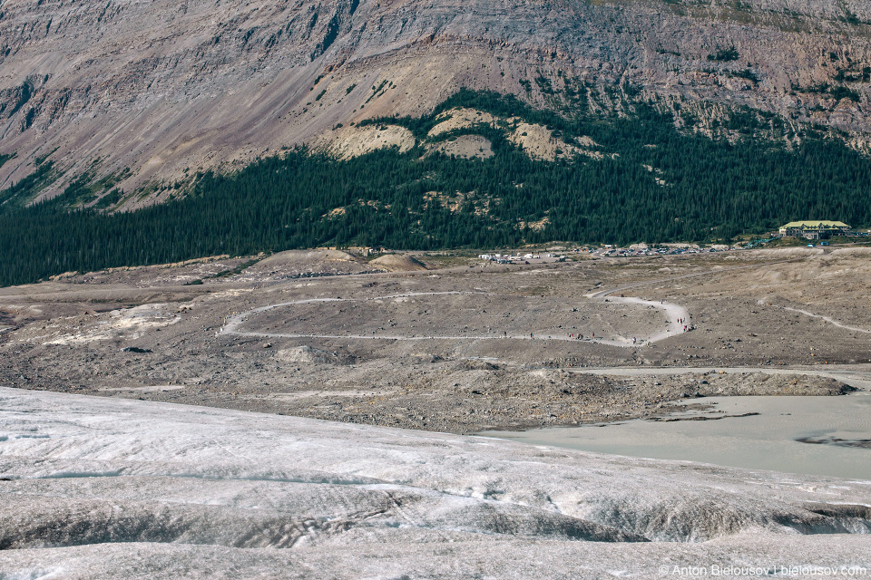 View from Athabasca Glacier, Columbia Icefield, Jasper National Park