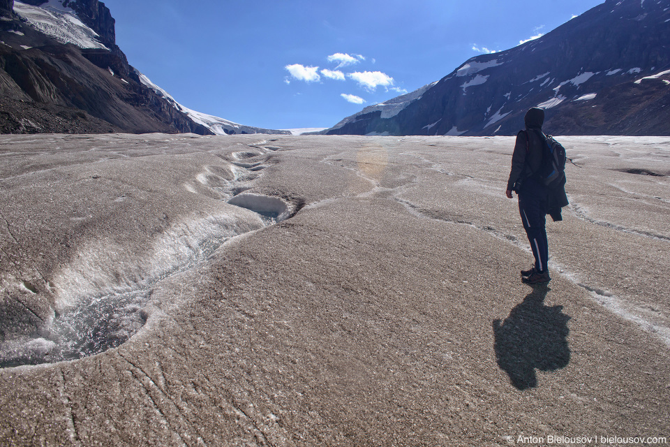 Hiking Athabasca Glacier, Columbia Icefield, Jasper National Park