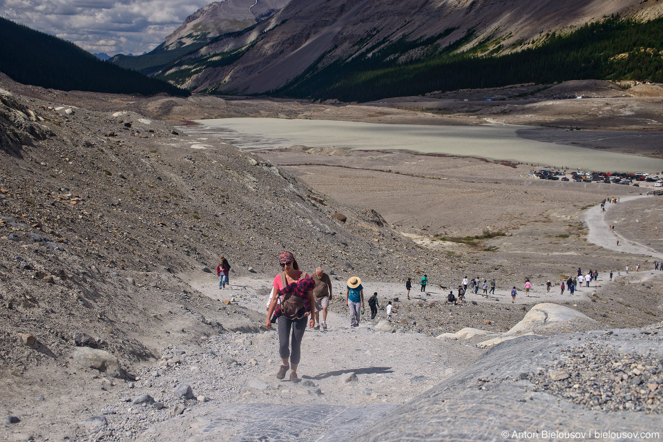 Athabasca Glacier trail, Columbia Icefield, Jasper National Park