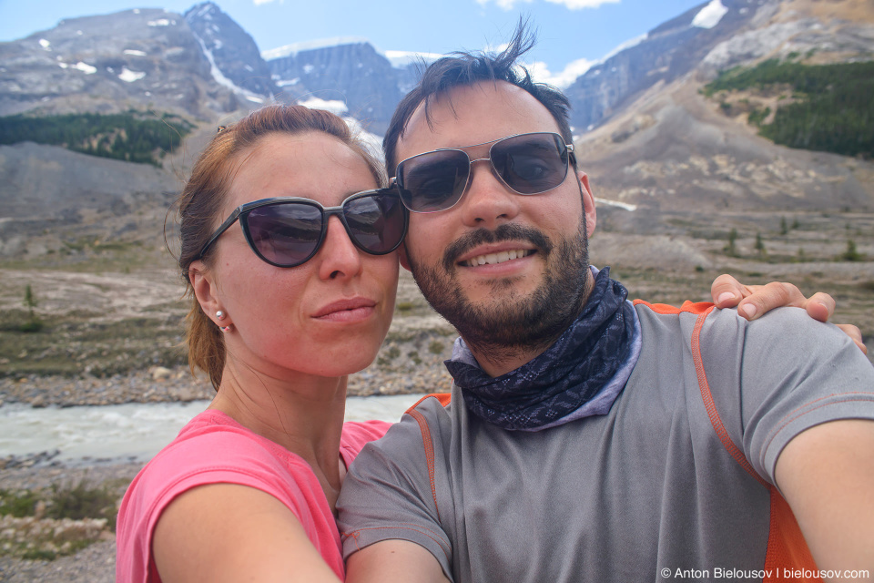 Selfie at Columbia Icefield, Jasper National Park