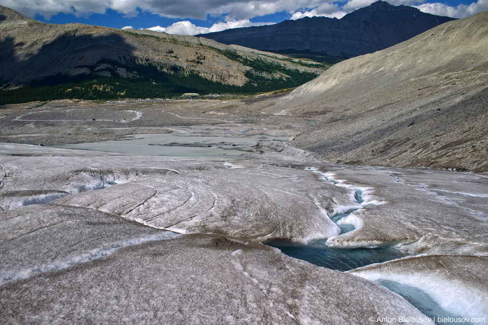 View from Athabasca Glacier, Columbia Icefield, Jasper National Park