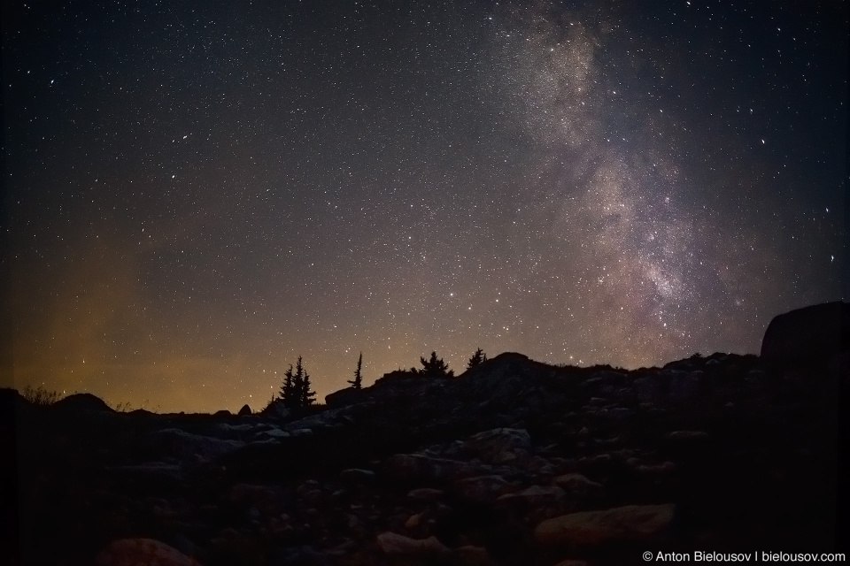 Milky Way from Mount Sproatt in Whistler, BC