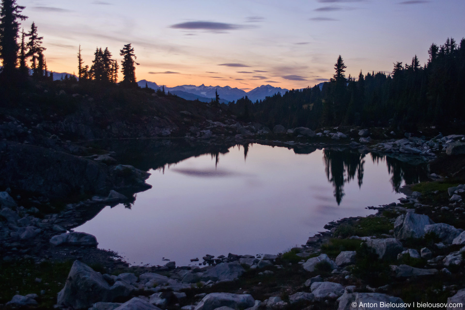 Mount Sproatt alpine lake