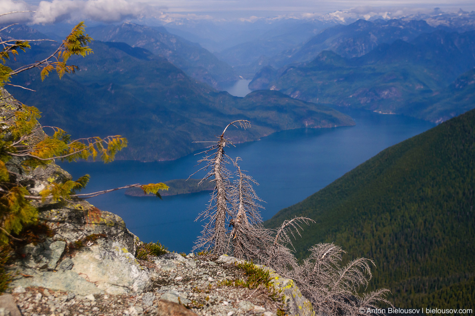 Golden Ears Peak trail view to Pitt Lake