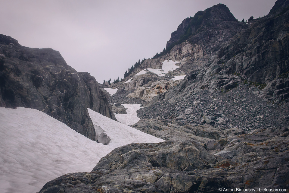 Golden Ears Peak permanent snow