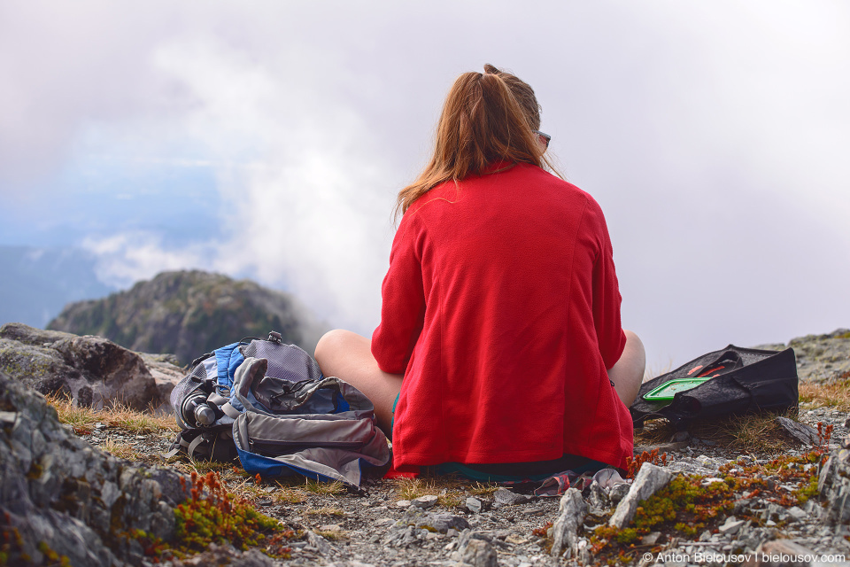 Lunch at Golden Ears Peak top