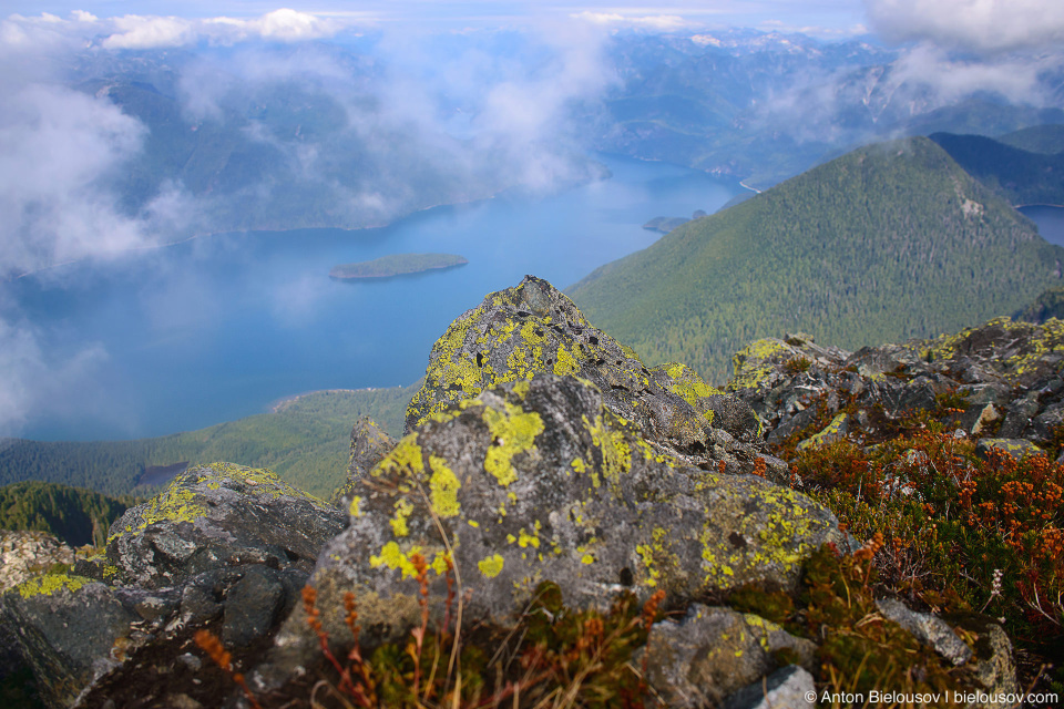 Golden Ears Peak trail view to Pitt Lake