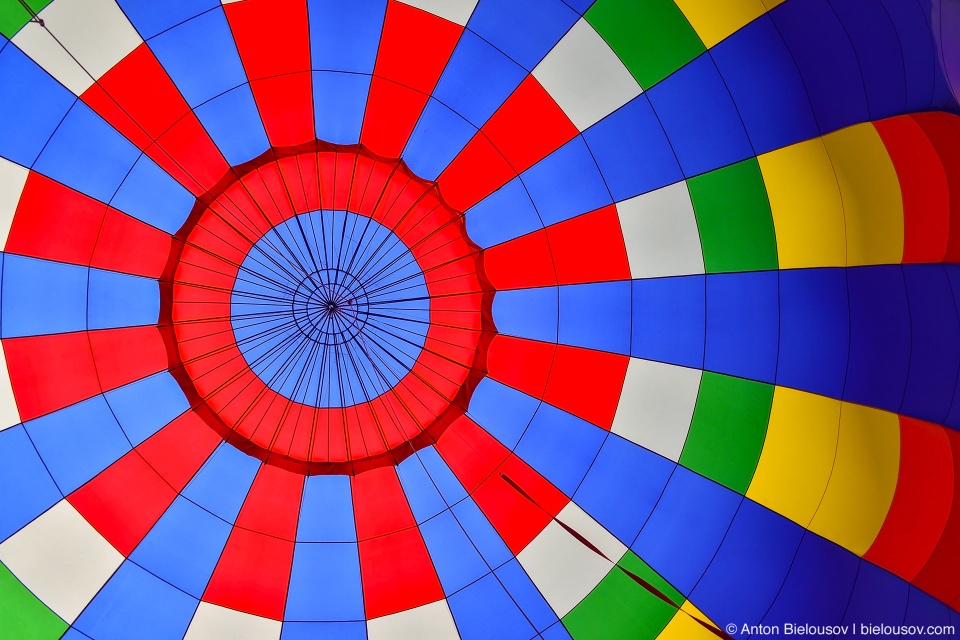 Hot air balloon dome at Wooden Shoe Tulip Fest