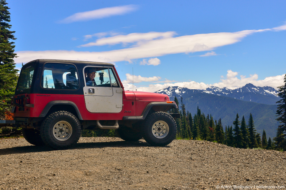 Jeep Wrangler at Hurricane Ridge, Olympic National Park, WA