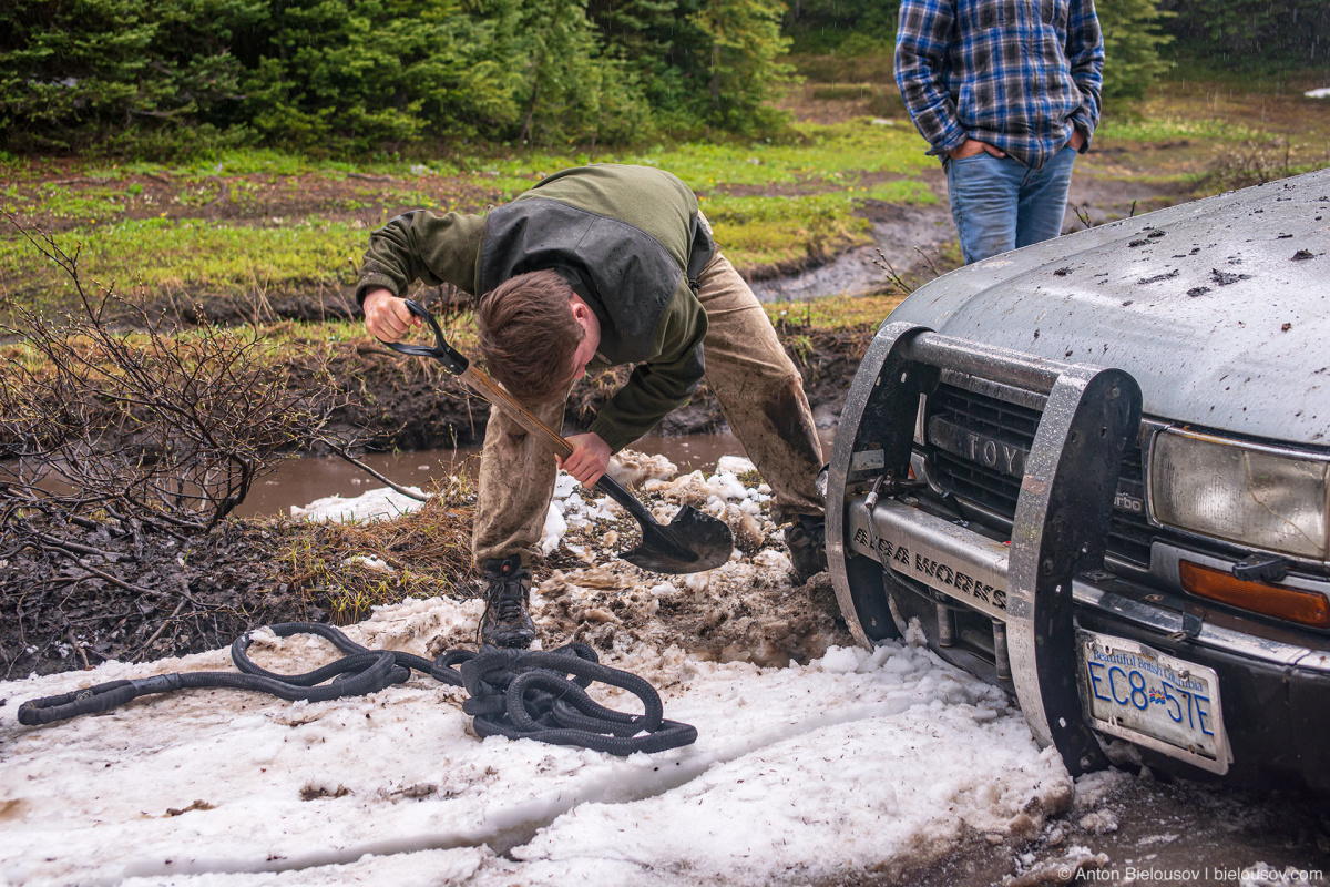 Whipsaw Trail Land Cruiser stuck in ice