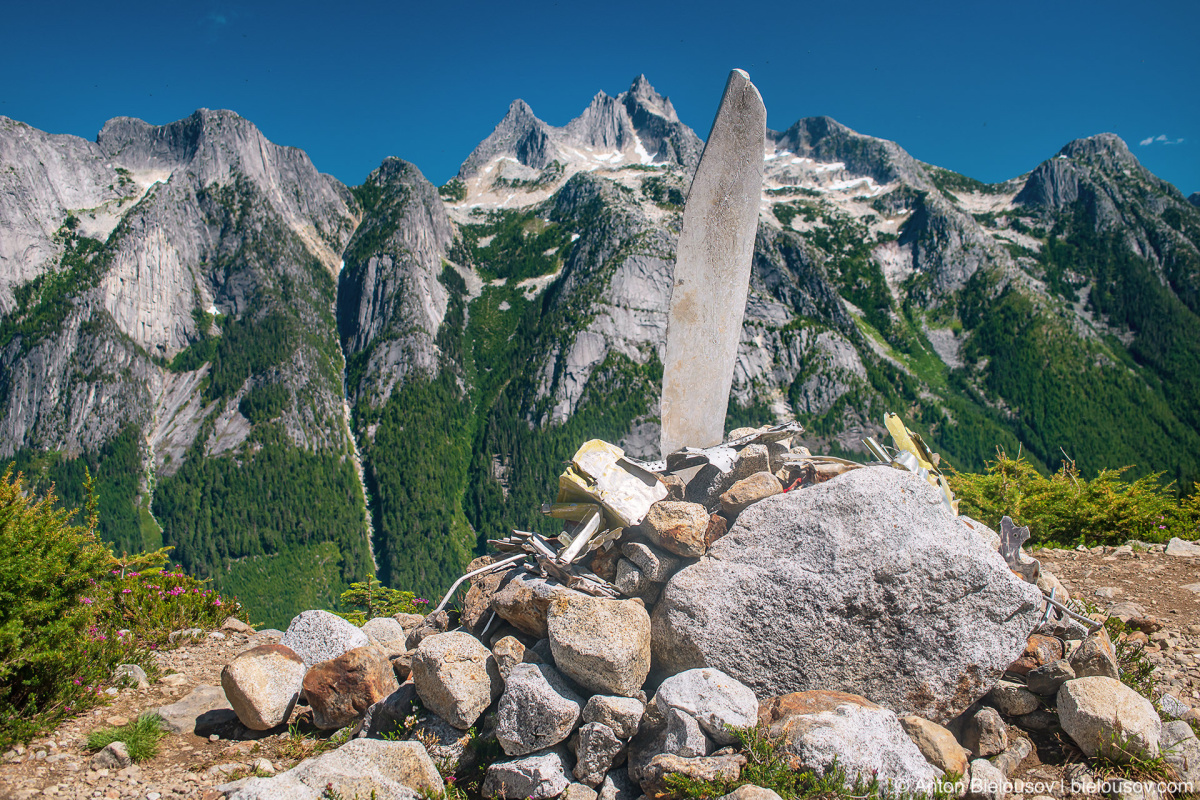 Slesse Memorial Trail propeller cairn