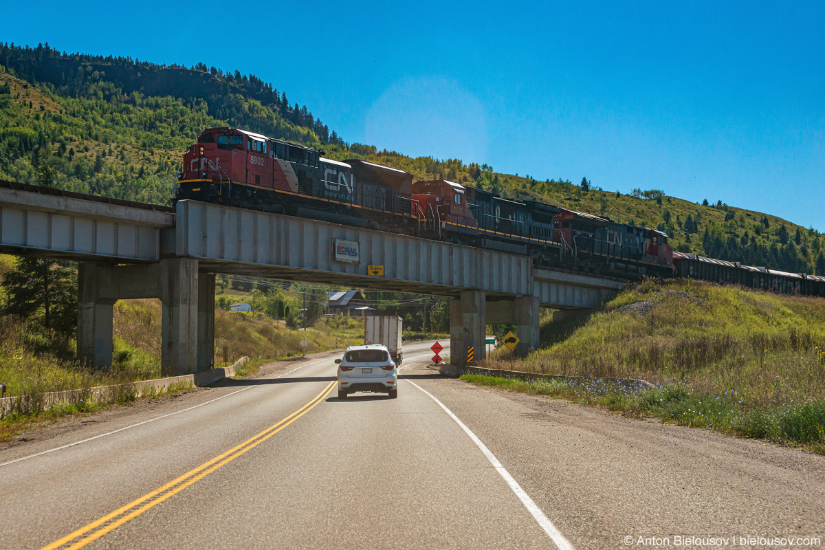 Cariboo Highway Train Crossing